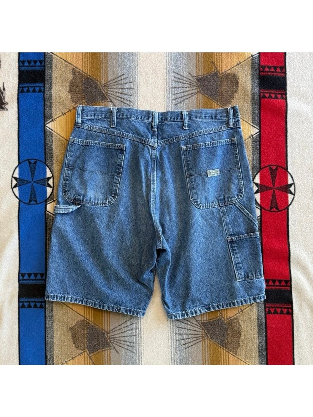 Vintage Y2K Men’s Wrangler Carpenter Denim Jean Shorts Size 38 10” Inseam Grunge